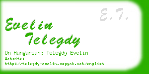 evelin telegdy business card